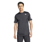 T-Shirt Uomo Adidas Tennis Club Climacool 3 Stripes Nero | NonSoloSport