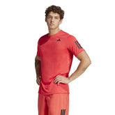 T-Shirt Tennis Uomo Adidas Club Climacool 3- Stripes Rosso | NonSoloSport