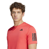T-Shirt Tennis Uomo Adidas Club Climacool 3- Stripes Rosso | NonSoloSport