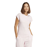 T-Shirt Donna Adidas Essentials Linear Cotton Rosa | NonSoloSport