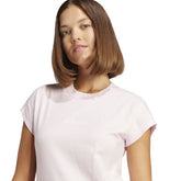 T-Shirt Donna Adidas Essentials Linear Cotton Rosa | NonSoloSport