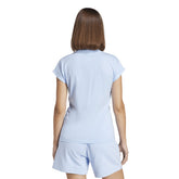 T-Shirt Donna Adidas Essentials Linear Cotton Azzurro | NonSoloSport
