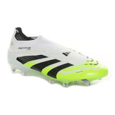 Scarpa da Calcio Uomo Adidas Predator Elite Laceless Firm Ground Bianco Nero | NonSoloSport