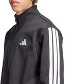 Tuta Uomo Adidas Sportswear Basic 3 Stripes Fleece Nero Bianco | NonSoloSport