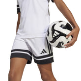 Shorts Calcio Ragazzo Adidas Squadra 25 Bianco Nero | NonSoloSport