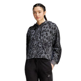 Felpa Donna Adidas Animal Print 3-Stripes Grigio Nero | NonSoloSport