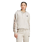 Felpa Donna Adidas Animal Print 3 Stripes Beige | NonSoloSport