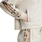 Felpa Donna Adidas Animal Print 3 Stripes Beige | NonSoloSport