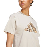 T-Shirt Donna Adidas Animal Graphic Beige | NonSoloSport