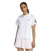T-Shirt Donna Adidas Climacool 3-Stripes Club Bianco | NonSoloSport