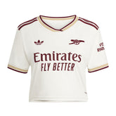 T-Shirt Crop Donna Adidas Arsenal 25/26 Third Bianco | NonSoloSport