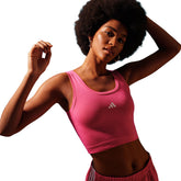 Canotta Donna Adidas Essentials Small Logo Cotton Lifestyle Rosa | NonSoloSport