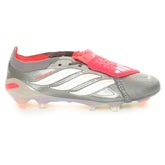 Scarpa da Calcio Uomo Adidas Predator Elite Fold-Over Tongue Terreni Compatti Grigio Metallico Bianco Rosso | NonSoloSport
