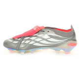Scarpa da Calcio Uomo Adidas Predator Elite Fold-Over Tongue Terreni Compatti Grigio Metallico Bianco Rosso | NonSoloSport