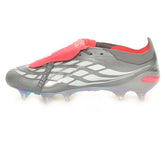 Scarpa da Calcio Uomo Adidas Predator Elite Fold-Over Tongue Terreni Morbidi Grigio Metallico Bianco | NonSoloSport