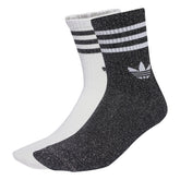 Calze Adidas 3 Stripes Glitter 3 Pack Nero Bianco | NonSoloSport