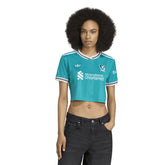 T-Shirt Donna Adidas Liverpool FC 25/26 Third Cropped Azzurro | NonSoloSport