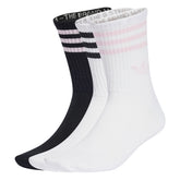 Calze Adidas 3 Stripes 3 Pack Nero Bianco Rosa | NonSoloSport