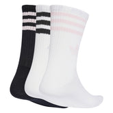 Calze Adidas 3 Stripes 3 Pack Nero Bianco Rosa | NonSoloSport
