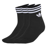 Calze Adidas 3 Stripes 3 Pack Nero Bianco | NonSoloSport