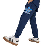 Pantalone Jogger Bambino Adidas Big Logo Execution Oversized Blu | NonSoloSport