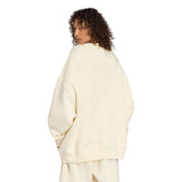 Felpa Donna Adidas Essentials Linear Oversized Bianco Panna | NonSoloSport