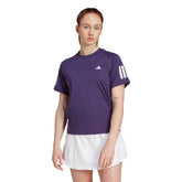 T-Shirt Donna Adidas Club 3 Stripes Tennis Climacool Viola | NonSoloSport