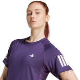 T-Shirt Donna Adidas Club 3 Stripes Tennis Climacool Viola | NonSoloSport
