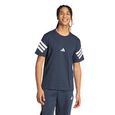 T-Shirt Uomo Adidas Future Icons 3 Stripes Blu Bianco | NonSoloSport