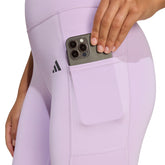 Leggings Donna Adidas Optime 3 Stripes Viola Nero | NonSoloSport