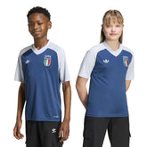 Maglia Calcio Ragazzo Adidas Italia 26 Pre Partita Away Azzurro Blu | NonSoloSport