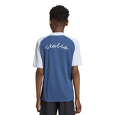 Maglia Calcio Ragazzo Adidas Italia 26 Pre Partita Away Azzurro Blu | NonSoloSport