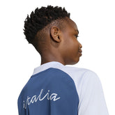 Maglia Calcio Ragazzo Adidas Italia 26 Pre Partita Away Azzurro Blu | NonSoloSport