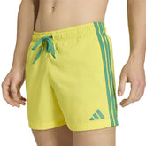 Costume Uomo Adidas 3 Stripes 5 Inch Giallo Verde | NonSoloSport