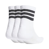Calze Adidas 3 Stripes Cushioned Sportswear Mid Cut Bianco Nero | NonSoloSport