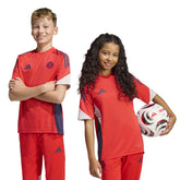 Maglia Calcio Ragazzo Adidas Allenamento Tiro 25 Competition FC Bayern München Rosso Nero | NonSoloSport