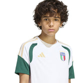 Maglia Calcio Ragazzo Adidas Italia 26 Allenamento Tiro Bianco Verde | NonSoloSport