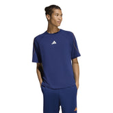 T-Shirt Uomo Adidas Stadium Blu Bianco | NonSoloSport