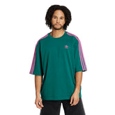 T-Shirt Uomo Adidas Adicolor Oversized Verde Fucsia | NonSoloSport