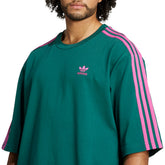 T-Shirt Uomo Adidas Adicolor Oversized Verde Fucsia | NonSoloSport