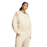 Felpa Donna Adidas Future Icons Beige | NonSoloSport