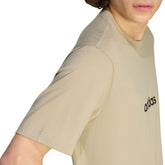 T-Shirt Uomo Adidas Essentials Linear Beige Nero | NonSoloSport