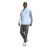 Tuta Uomo Adidas French Terry 3 Stripes Azzurro Grigio | NonSoloSport