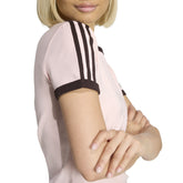 T-Shirt Donna Adidas Slim 3-Stripes Rosa Marrone | NonSoloSport