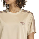 T-Shirt Donna Adidas Firebird Beige Marrone | NonSoloSport