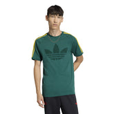 T-Shirt Uomo Adidas Monogram Infill 3 Stripes Verde | NonSoloSport
