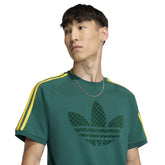 T-Shirt Uomo Adidas Monogram Infill 3 Stripes Verde | NonSoloSport