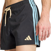 Costume Uomo Adidas 3 Stripes Nero Azzurro | NonSoloSport
