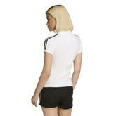 Polo Manica Corta Donna Adidas 3-Stripes Bianco Nero | NonSoloSport