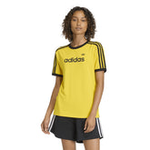 T-Shirt Donna Adidas Linear Giallo Nero | NonSoloSport